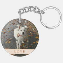 Abstrakt Ro (Orange), akrylnyckelkedja