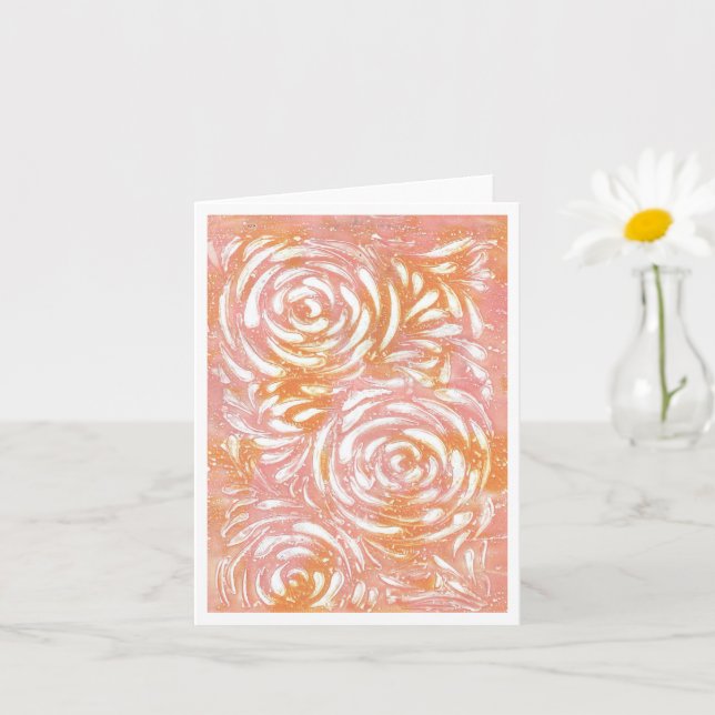 Abstrakt Ro på koraller och Rosa Kort (Liten växt)