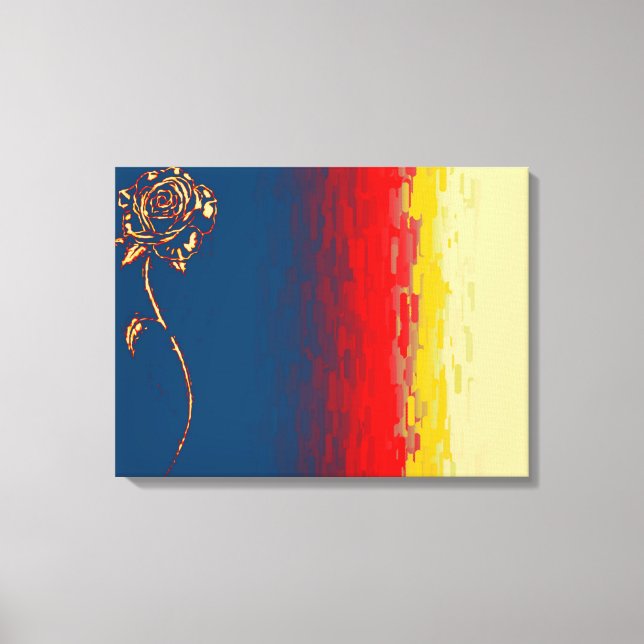 Abstrakt Ro Wrapped Canvas (Framsida)