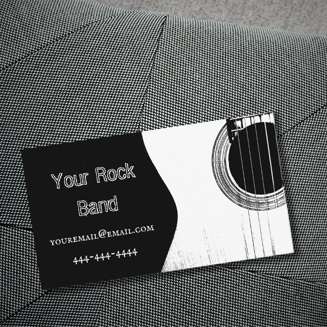 Abstrakt Rock and roll Band Guitar Visitkort (Skapare uppladdad)