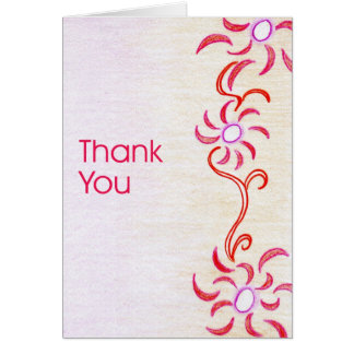 Abstrakt röd blom- bröllopinbjudan OBS kort