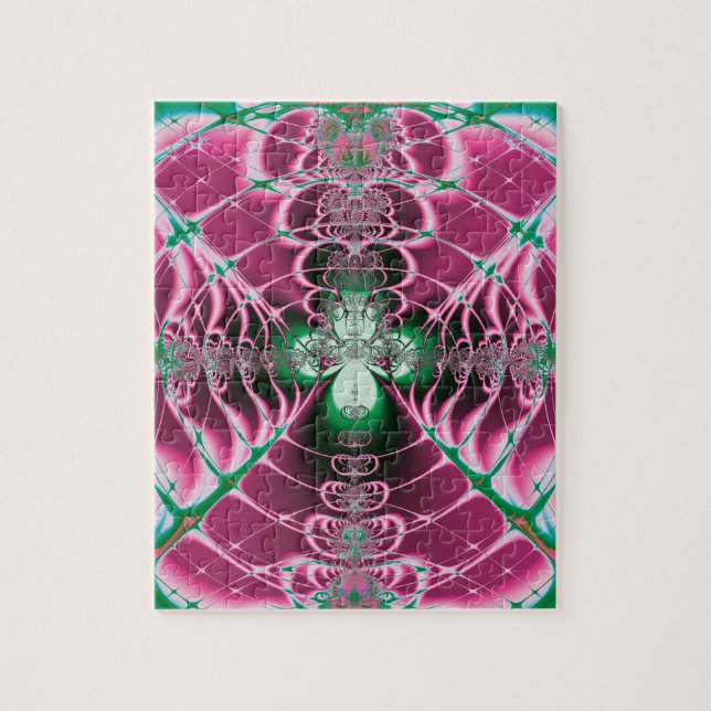 Abstrakt röd blomma pussel (Vertikal)