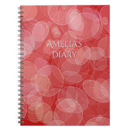 Abstrakt röd bokeh verkställer struktur. Text Anteckningsbok