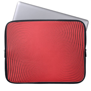 Abstrakt röd monokrom raster mönster. Mjuk krona Laptop Fodral