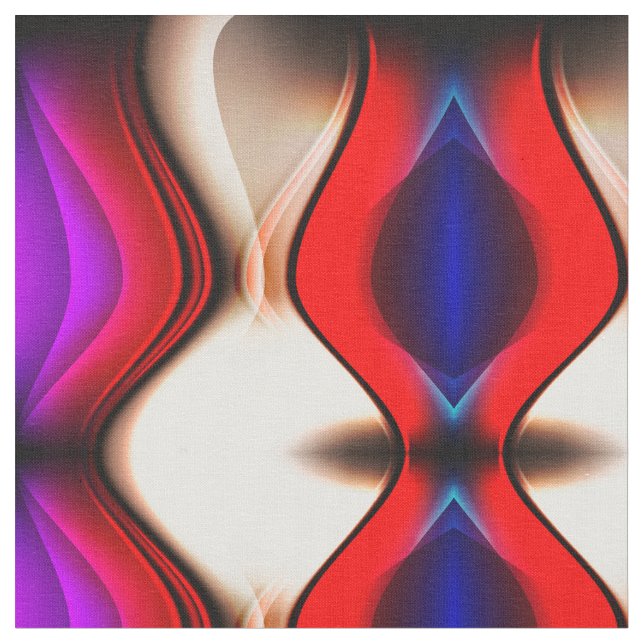 Abstrakt Röd och Lila Vinkarare Tyg (Närbild)