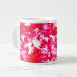 Abstrakt Röd och Rosa Jumbo Mugg