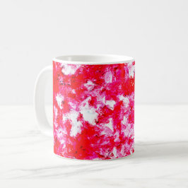 Abstrakt Röd och Rosa Kaffemugg