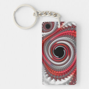 Abstrakt Röd övertoning Spiral Fractal