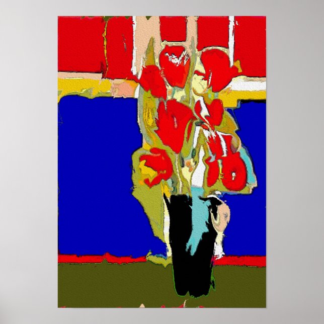 Abstrakt Röd ros Poster (Framsidan)