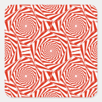 Abstrakt Röd ros Upprepande Mönster Fyrkantigt Klistermärke