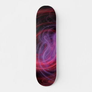 Abstrakt Röd Vågkonst Skateboard Bräda 20,5 Cm