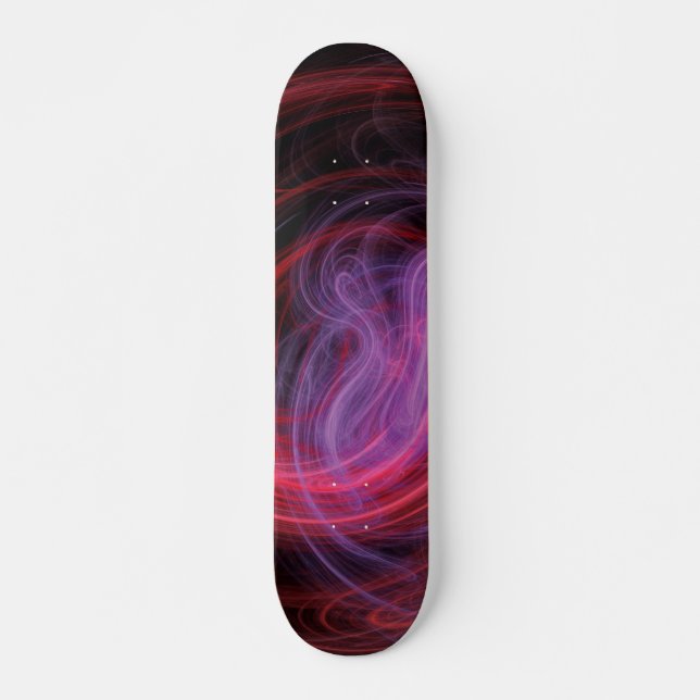 Abstrakt Röd Vågkonst Skateboard Bräda 20,5 Cm (Framsida)