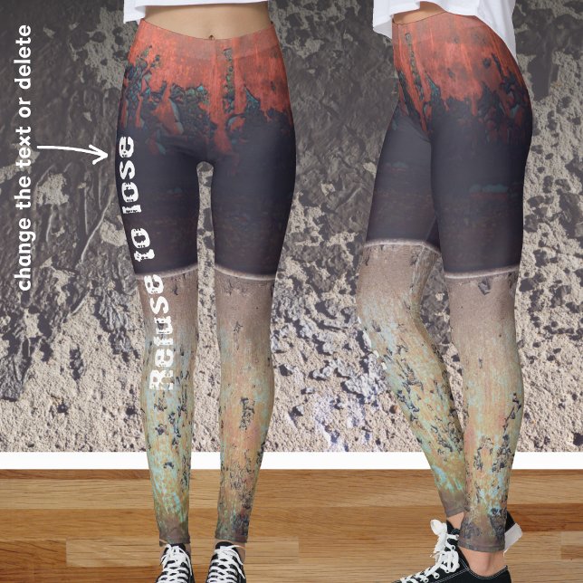 Abstrakt rödbrun rostbildning leggings (Skapare uppladdad)