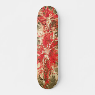 Abstrakt rödstänk grunge old school skateboard bräda 18 cm