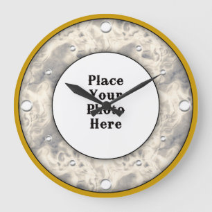 Abstrakt rök Ram din fotoväggsklocka Stor Klocka