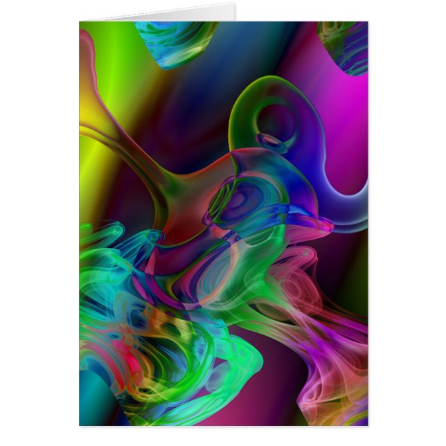 Abstrakt röker konst hälsningskort (Framsidan)