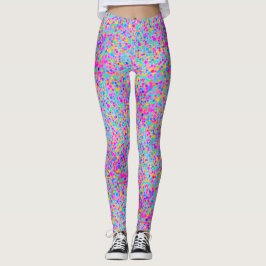 Abstrakt rolig färg prickar Vattenfärg mönster Leggings