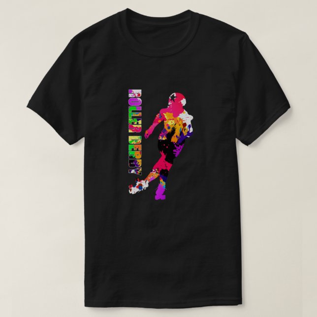 Abstrakt Roller Derby T-Shirt (Design framsida)