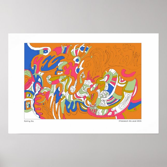 abstrakt  "Rolling Himlar" Poster (Framsidan)