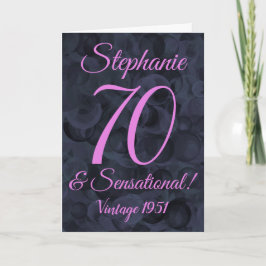 Abstrakt Rosa Black 70 och Sensational Birthday Kort