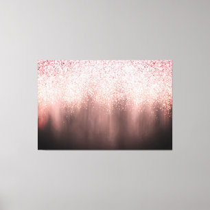 Abstrakt  Rosa Black Ombre Glitter Painting Canvastryck