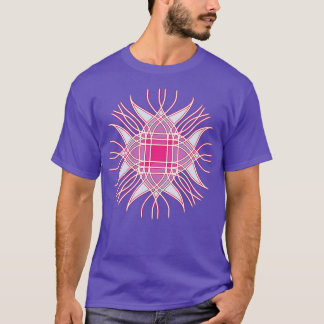 Abstrakt rosa-blomma t shirt