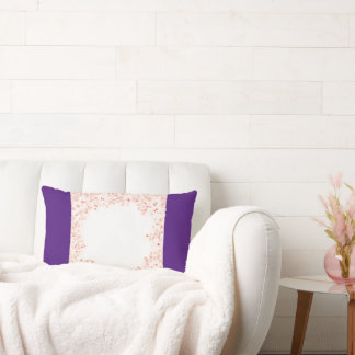 Abstrakt rosa blommigts kuddeform. lumbarkudde