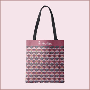 Abstrakt Rosa Blue Guld Art Deco Vibe Tygkasse