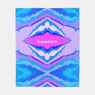 Abstrakt Rosa Blue Personlig Modern Inspirief Fleecefilt