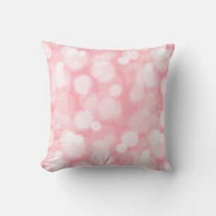 Abstrakt Rosa Bokeh Fairy Ljus Dekorativ kudde
