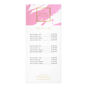 Abstrakt Rosa Brushstrokes Reklamkort