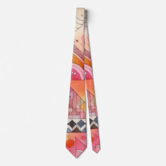 Abstrakt Rosa Färgrik Geometrisk Design Slips