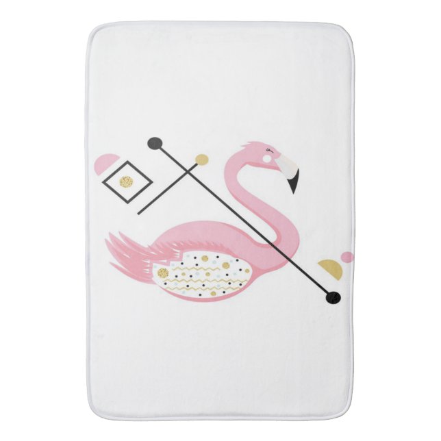 Abstrakt Rosa Flamingo | Funny Flamingo Älskare | Badrumsmatta (Framsidan (Vertikal))