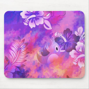 Abstrakt Rosa Flowers and Bird Art Musmatta