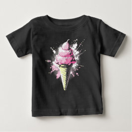 Abstrakt rosa glassprutts i stressad stil t shirt