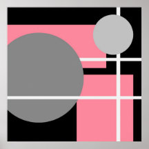 Abstrakt Rosa Grått Black White AP0001