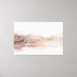 Abstrakt Rosa Guld Landskap Modern Minimalistisk Canvastryck