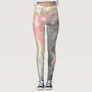 Abstrakt Rosa Guld Paweatade konst Leggings