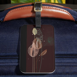 Abstrakt Rosa & Guld Tulips minimalistisk botanik Bagagebricka