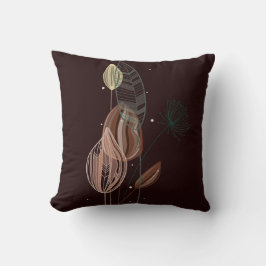 Abstrakt Rosa & Guld Tulips minimalistisk botanik Kudde