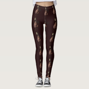 Abstrakt Rosa & Guld Tulips minimalistisk botanik Leggings