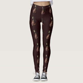 Abstrakt Rosa & Guld Tulips minimalistisk botanik Leggings