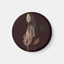 Abstrakt Rosa & Guld Tulips minimalistisk botanik