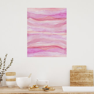 Abstrakt Rosa  Lagrar Agate Art Poster