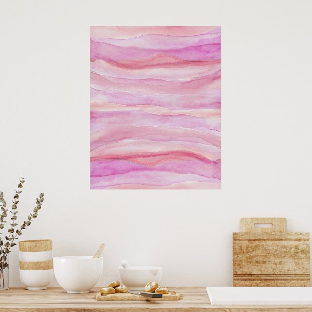 Abstrakt Rosa  Lagrar Agate Art Poster (Kök)