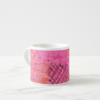 Abstrakt rosa lila målning espressomugg