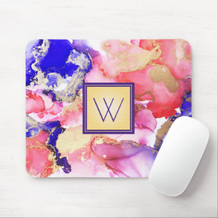 Abstrakt Rosa Lila Monogram Art. Musmatta
