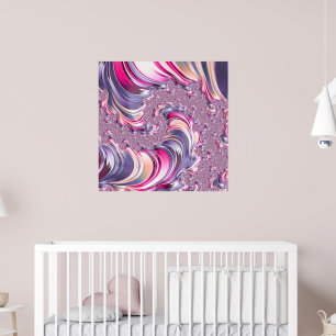 Abstrakt Rosa Lila Spiral Fractal Poster