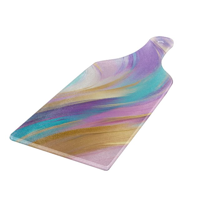 Abstrakt Rosa Lilac Turcos Guld (Hörn)