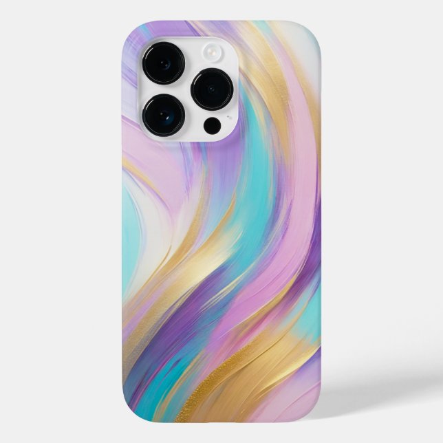 Abstrakt Rosa Lilac Turcos Guld (Baksida)